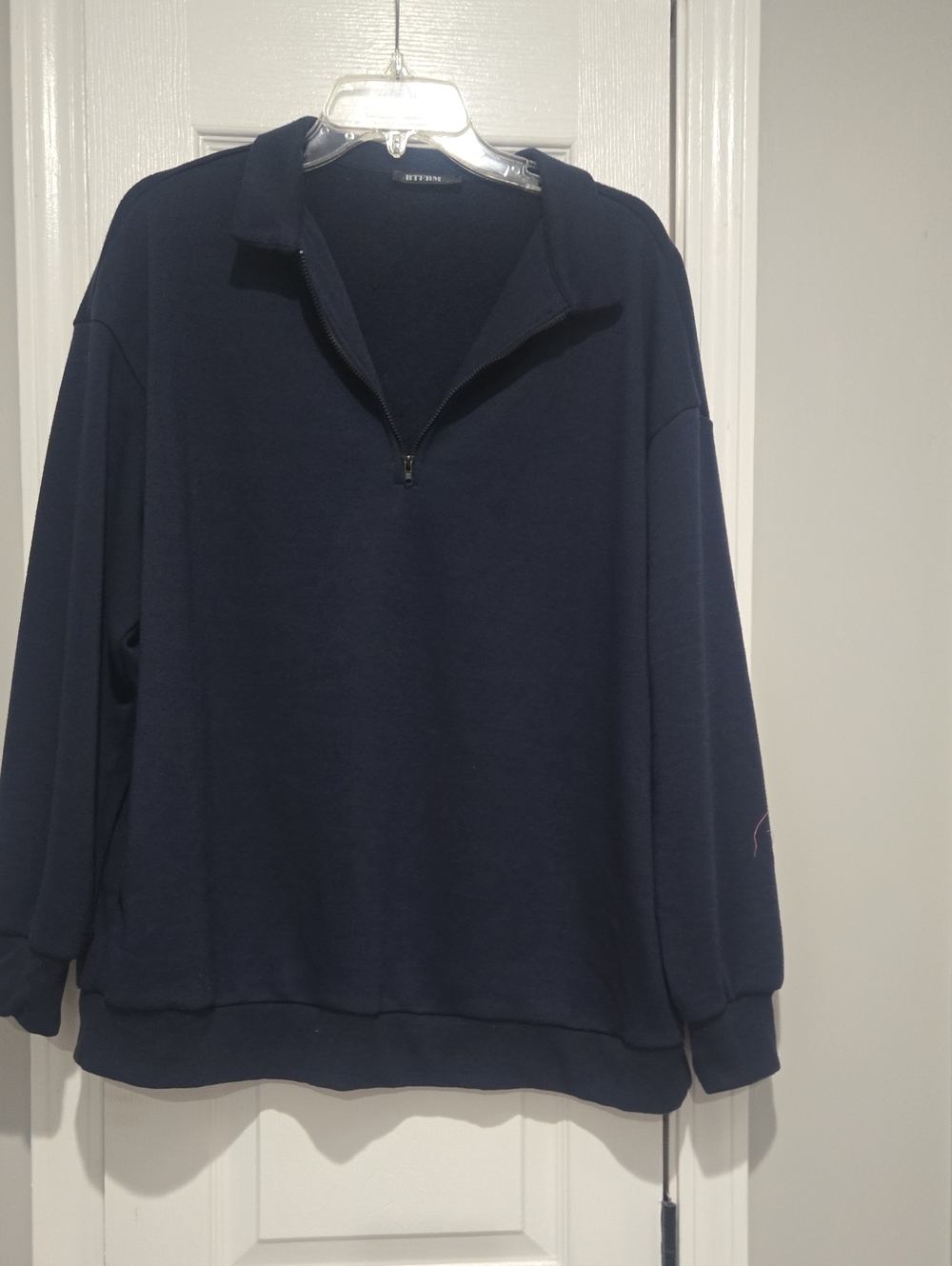 Women's Navy Half-Zip Pullover Sweatshirt by RYTHM